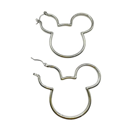 earring metallic siver micky1